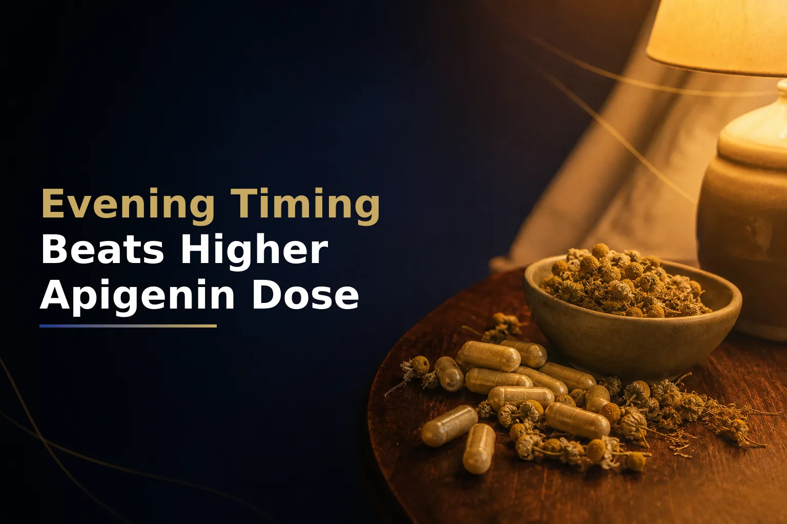 Apigenin Quality and Evening Timing Beat a Higher Dose