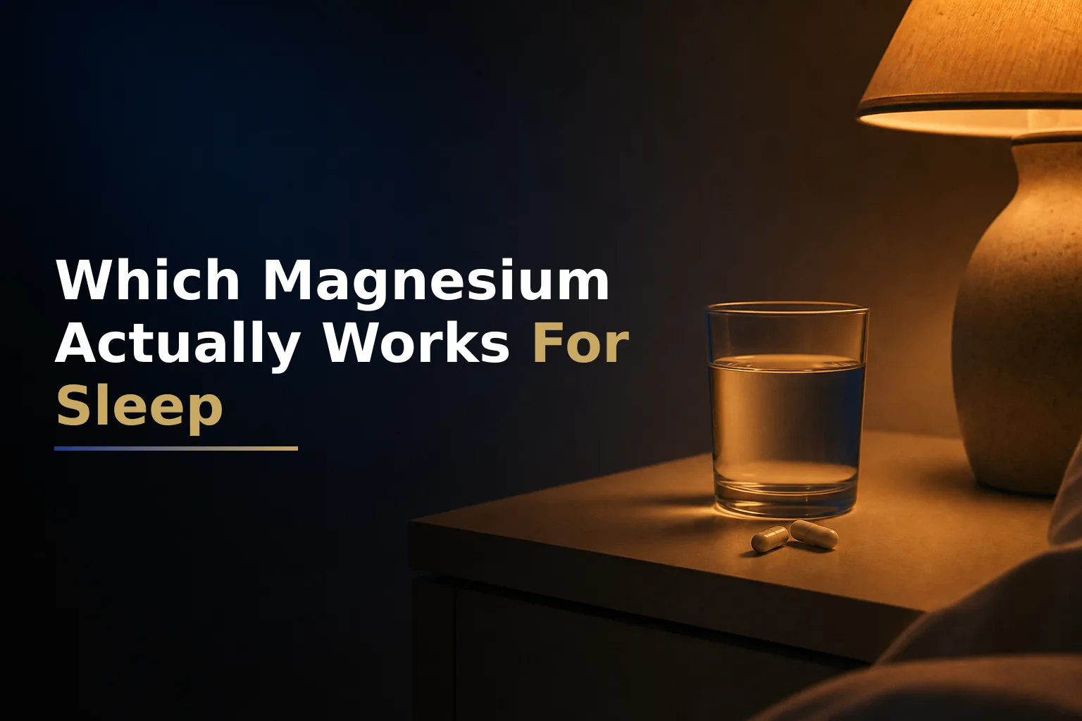 Why Your Magnesium Before Bed Isn't Working: Glycinate vs. Threonate for REM vs. Deep Sleep, and When to Dose