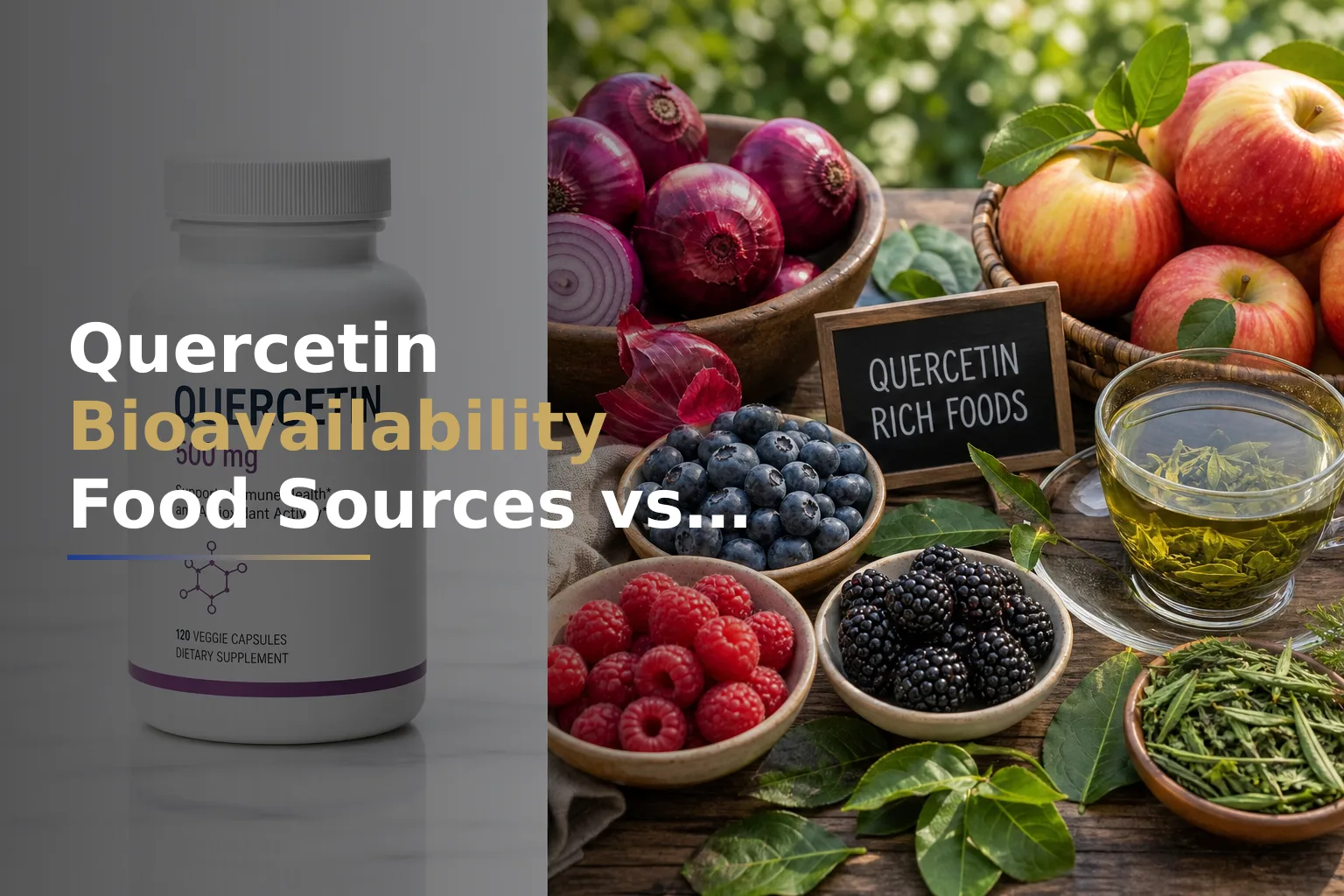 Quercetin Supplementation vs. Whole Food Sources: Why Bioavailability and Dosing Timing Matter More Than Marketing Claims