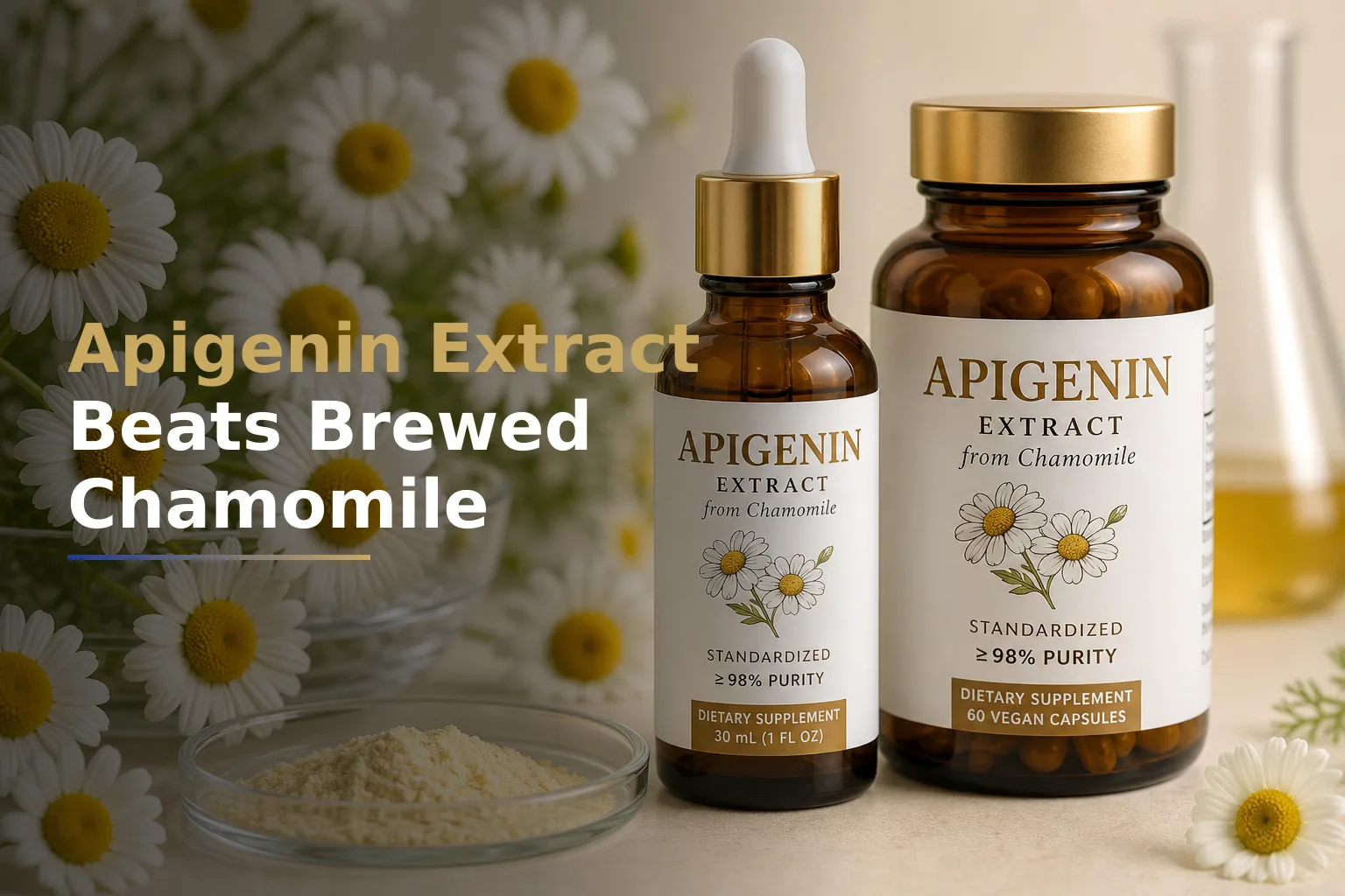 Apigenin Extract Outperforms Brewed Chamomile for Sleep