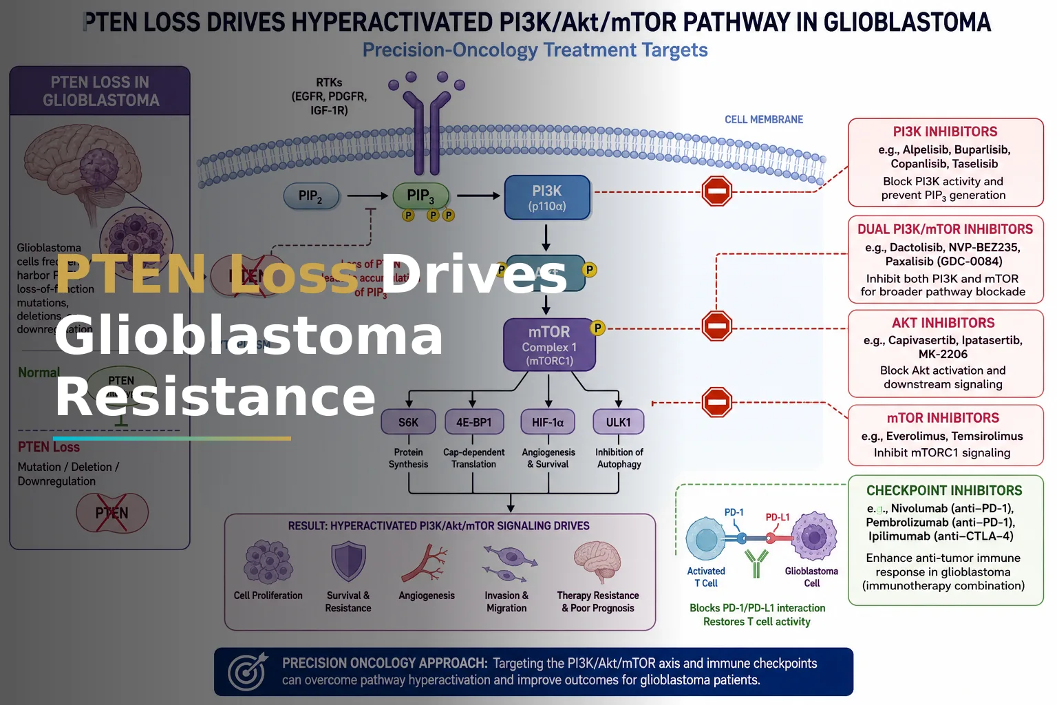 PTEN Loss in Glioblastoma: Why This Common Tumor Suppressor Deletion Drives Treatment Resistance and Opens Precision Therapy Options