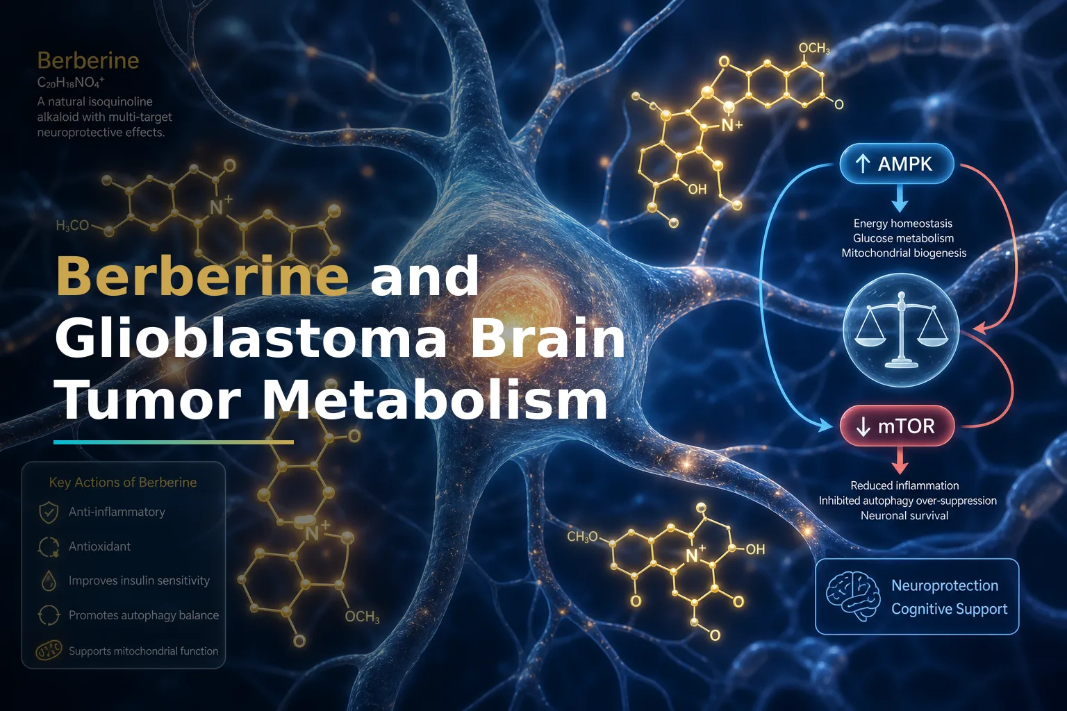 Berberine and Glioblastoma: What Patients Should Know About This Natural Compound's Potential Role in Brain Tumor Metabolism